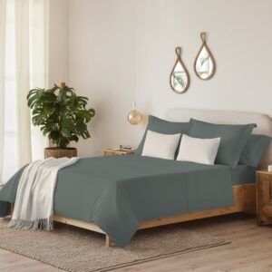 Juego de Sábanas Serena Liso Verde Eucalipto