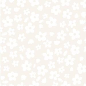 Popelín Algodón Flores Crema Claro 7007
