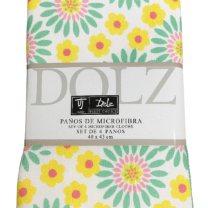 Pack 4 Paños de Cocina Microfibra Modelo Hojas