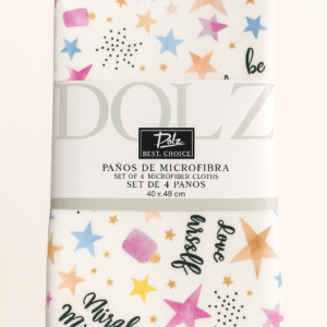 Pack 4 Paños de Cocina Microfibra Modelo Estrellas