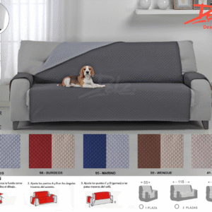 Protector Sofá Reversible 2 plazas Gris