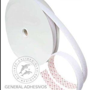 Cinta Velcro Adhesivo Hembra Blanco 20 mm