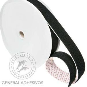 Cinta Velcro Adhesiva Hembra Negro 50 mm