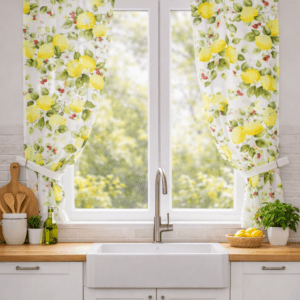 Visillo Cocina Bouquet Amarillo