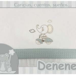 Juego Sábanas Bebé Minicuna Elefante Verde