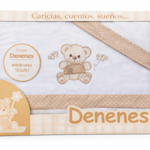 Juego Sábanas Bebé Minicuna Osito Regalo Beige