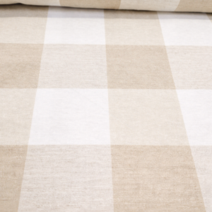 Loneta Gamonal Cuadro Beige 75mm Ancho 140cm