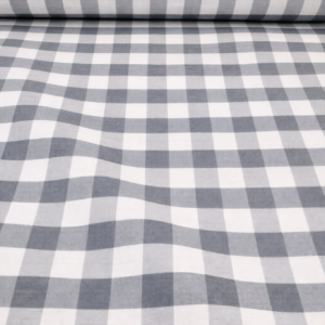 Loneta Gamonal Cuadro Gris 15mm Ancho 140cm