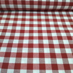 Loneta Menorca Cuadro Rojo 15mm