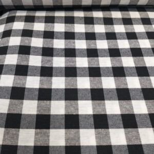 Loneta Menorca Cuadro Negro 15mm