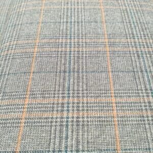 Tejido Viscosa Poliéster Cuadros Naranja y Marrón