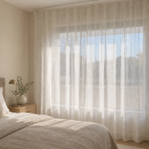 Visillo Modelo Blanco Natural Lino