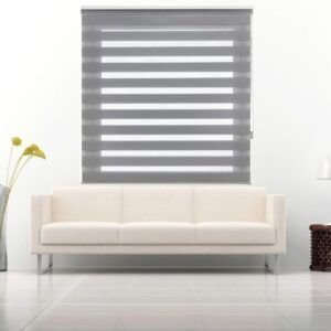 Estor Enrollable Noche y Día Venecia Gris 175cm