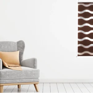 Estor Noche y Día Waves Marrón 175cm