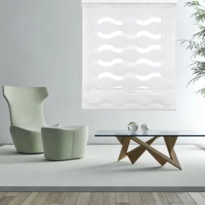 Estor Noche y Día Waves Blanco 175cm