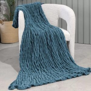 Manta Plaid Sofá Mok Azul