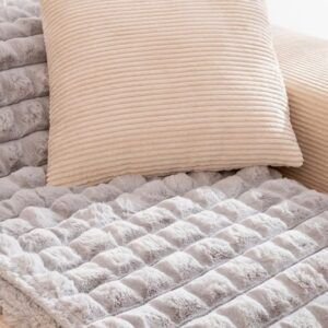 Manta Plaid Odesa Don Algodón Gris