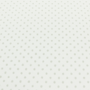 Piqué Algodón Blanco y Lunares Gris Claro