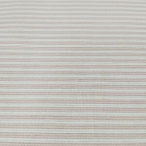 Piqué Algodón Blanco y Rayas Rosa Nude
