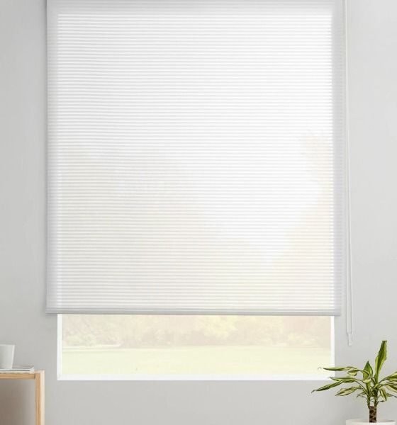 Estor Enrollable Liso Rejilla en 190cm Blanco