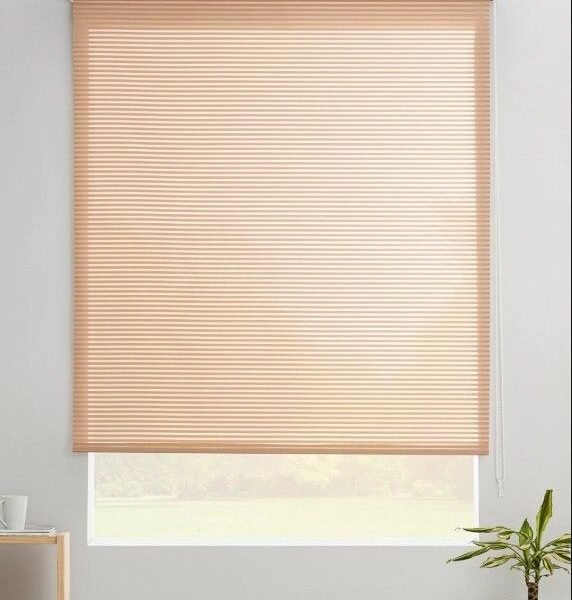 Estor Enrollable Liso Rejilla en 190cm Beige