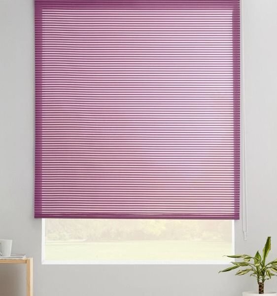 Estor Enrollable Liso Rejilla en 190cm Violeta