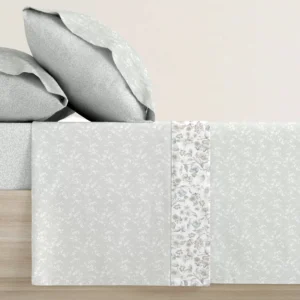 Juego de Sábanas Franela Luna Flores Verde