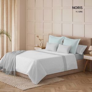 Juego de Sábanas Coralina Noris gris
