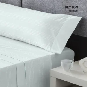 Juego de Sábanas Franela Peyton Verde Menta