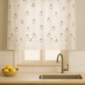 Visillo Cocina Peras Verdes