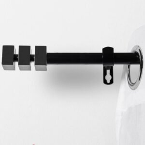 Barra Extensible Emma Negro 120-210cm