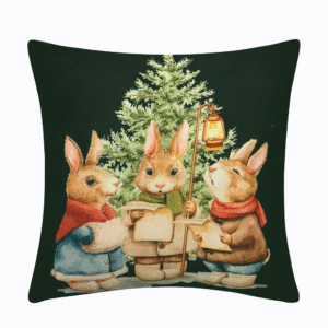 Cojín Conejos Farolillo Navidad