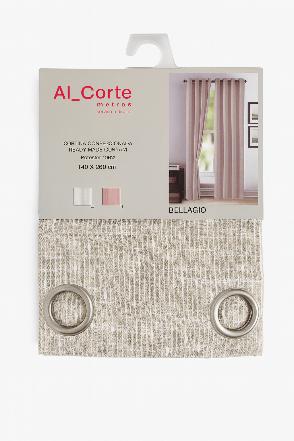 Cortina Confeccionada Bellagio Beige