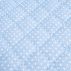 Pique Acolchado Topos Azul