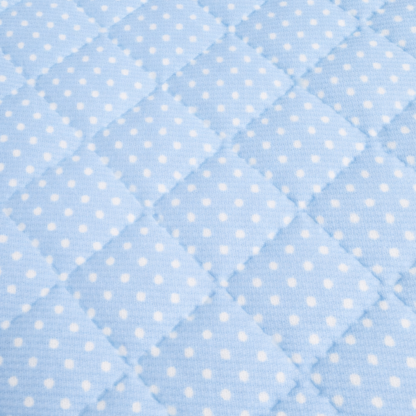 Pique Acolchado Topos Azul