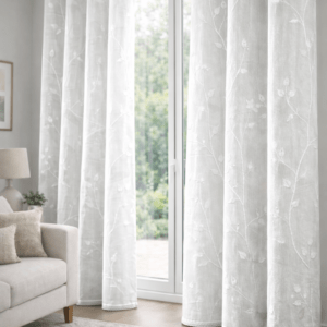 Cortina Confeccionada Modelo Espiga Blanca