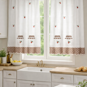 Visillo Cocina Tarros Marrón