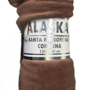 Manta Plaid Coralina Marrón