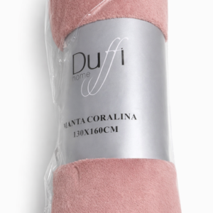 Manta Plaid Coralina Rosa Palo