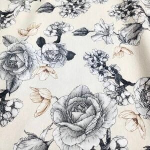 Loneta Flores Ronnie Crudo y Gris