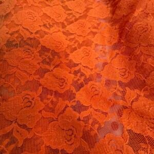 Tejido de blonda elástica Naranja