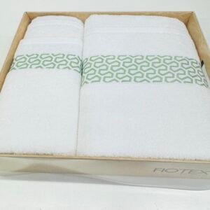 Juego de Toallas Jacquard Sumatra Blanco