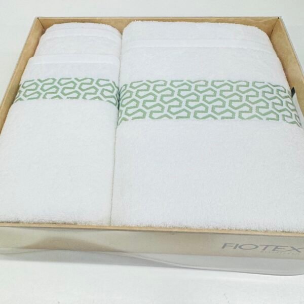 Juego de Toallas Jacquard Sumatra Blanco