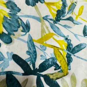 Loneta Estampado Palmera Azul