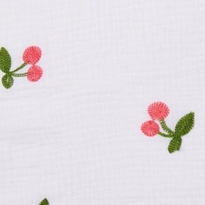 Tejido Bambula Algodón Cerezas