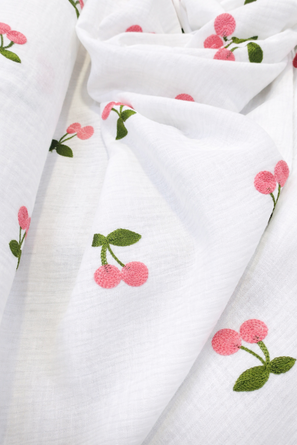 Tejido Bambula Algodón Cerezas - Imagen 2