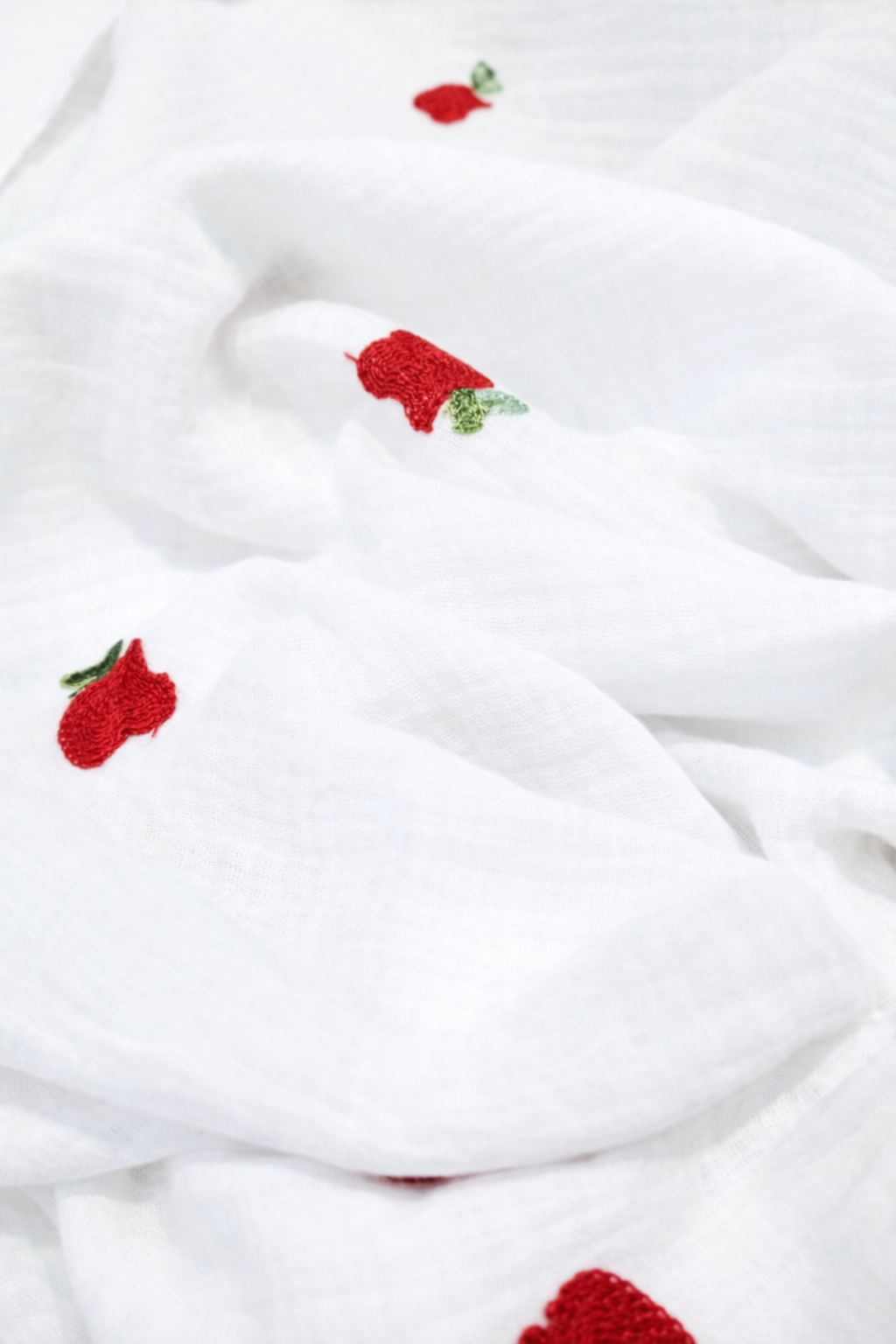 Tejido Bambula Algodón Manzanas - Imagen 3