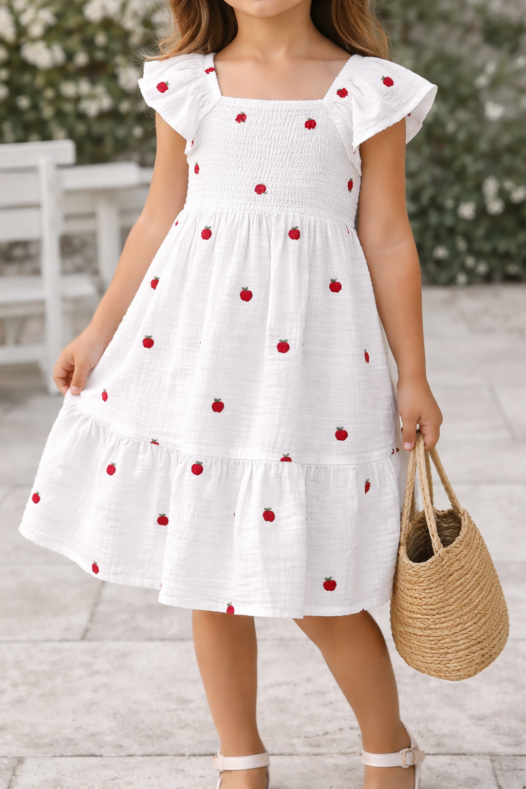 Tejido Bambula Algodón Manzanas - Imagen 4