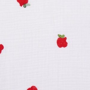 Tejido Bambula Algodón Manzanas