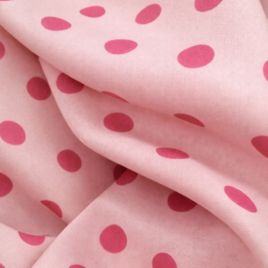 Tejido Strech Lunares Fucsia